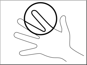 Clip Art: Parts of the Body: Finger B&W Unlabeled