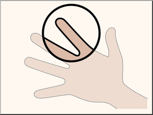 Clip Art: Parts of the Body: Finger Color Unlabeled