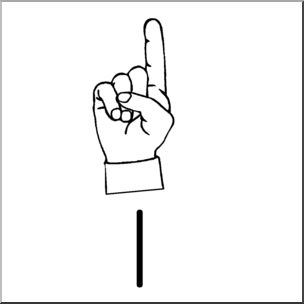 Clip Art: Fingerspell 01 B&W