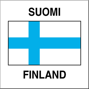 Clip Art: Flags: Finland Color