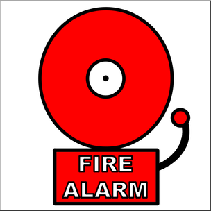 Clip Art: Fire Alarm Color