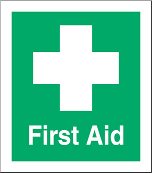 Clip Art: Signs: First Aid 1 Color