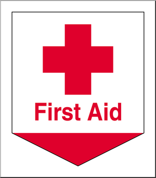 Clip Art: Signs: First Aid 2 Color