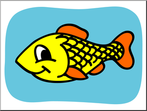 Clip Art: Basic Words: Fish Color Unlabeled