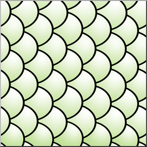Clip Art: Tile Pattern: Fish Scales Color