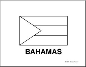Flag: Bahamas (b/w)
