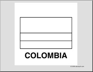 Flag: Colombia (b/w)