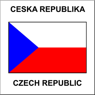 Clip Art: Flags: Czech Republic Color