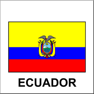 Clip Art: Flags: Ecuador Color