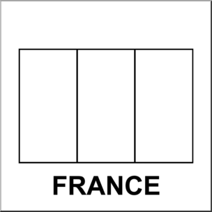 Clip Art: Flags: France B&W