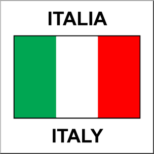 Clip Art: Flags: Italy Color
