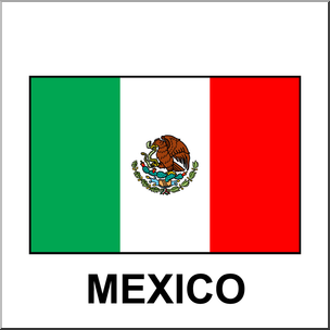 Clip Art: Flags: Mexico Color