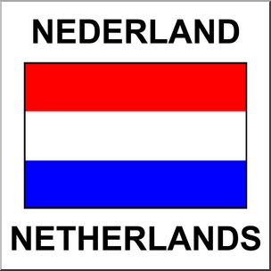 Clip Art: Flags: Netherlands Color