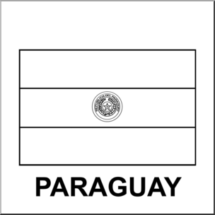 Clip Art: Flags: Paraguay B&W