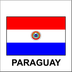 Clip Art: Flags: Paraguay Color