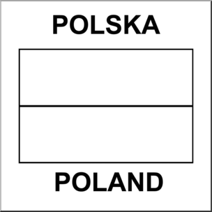 Clip Art: Flags: Poland B&W
