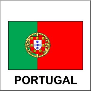 Clip Art: Flags: Portugal Color