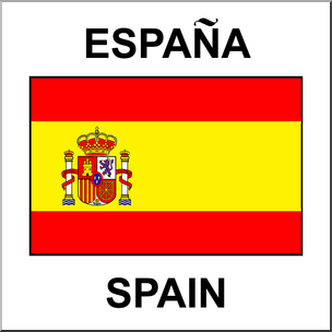 Clip Art: Flags: Spain Color