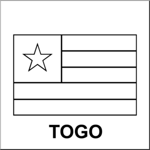Clip Art: Flags: Togo B&W