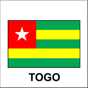 Clip Art: Flags: Togo Color
