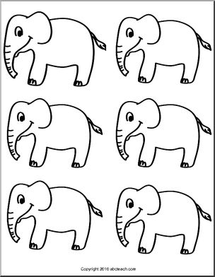 Flashcards: Elephant Pattern (blank)