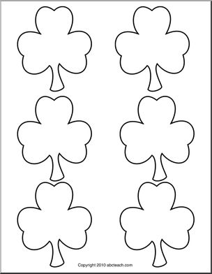 Flashcards: Shamrock Pattern (blank)