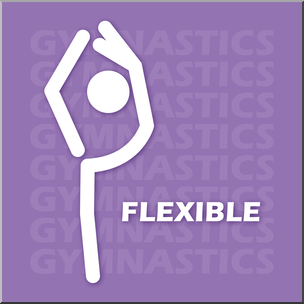 Clip Art: Gymnastics: Flexible Color