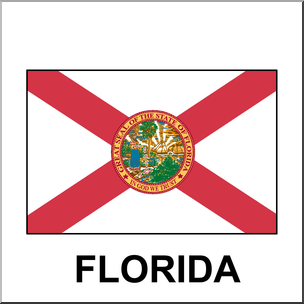 Clip Art: Flags: Florida Color