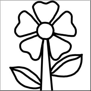 Clip Art: Flower B&W