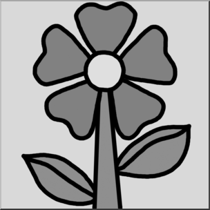 Clip Art: Flower Grayscale