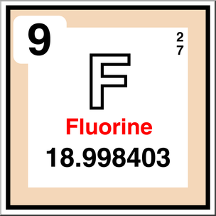 Clip Art: Elements: Fluorine Color