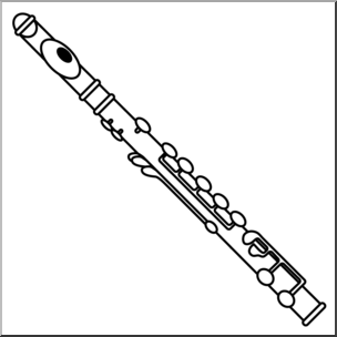 Clip Art: Flute B&W