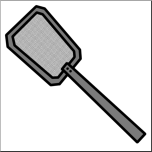 Clip Art: Fly Swatter Grayscale