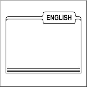 Clip Art: Folders: English B&W