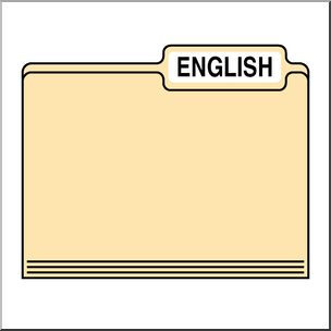 Clip Art: Folders: English Color