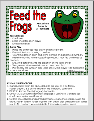 Feed the Frogs – Addition Folder Game