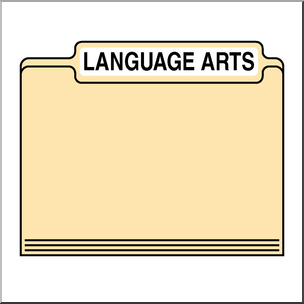 Clip Art: Folders: Language Arts Color