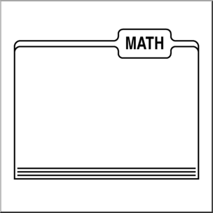 Clip Art: Folders: Math B&W