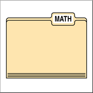 Clip Art: Folders: Math Color