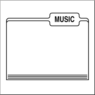 Clip Art: Folders: Music B&W