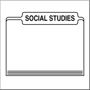 Clip Art: Folders: Social Studies B&W