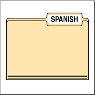 Clip Art: Folders: Spanish Color