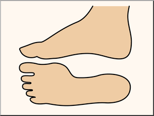 Clip Art: Parts of the Body: Foot Color Unlabeled