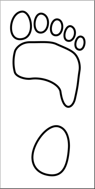 Clip Art: Footprint 03 B&W 2