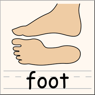 Clip Art: Parts of the Body: Foot Color