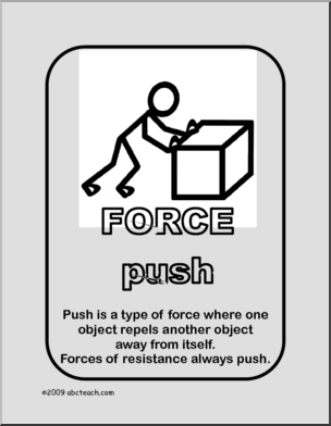 Poster: Physics – Push (b/w)
