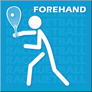Clip Art: Racquetball Forehand Color