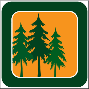 Clip Art: Natural Resources: Forests Color Unlabeled