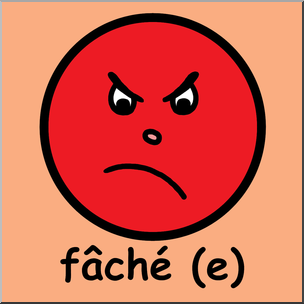 Clip Art: French: Angry Color