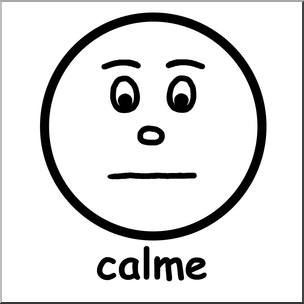 Clip Art: French: Calm B&W